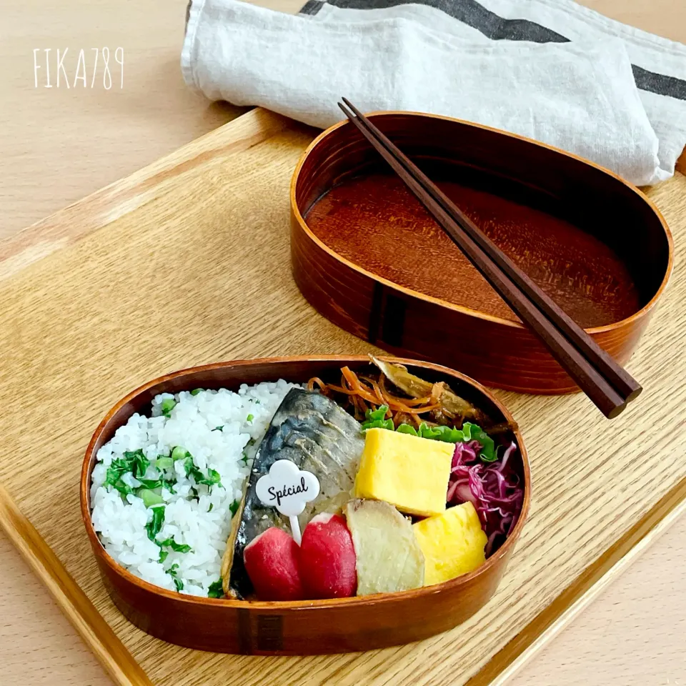 Snapdishの料理写真:和食の気分の 塩サバ弁当|FIKA789さん