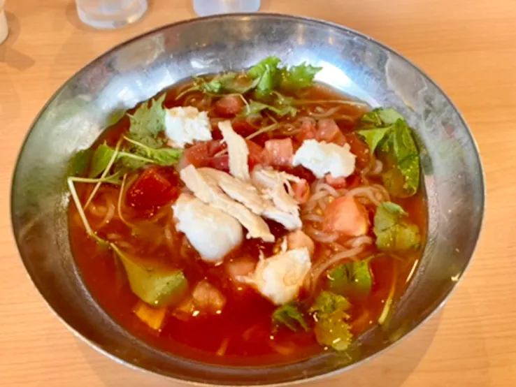 Snapdishの料理写真:冷製トマト麺🍅|あめふくらさん