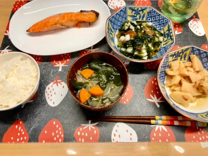 焼き鮭定食|あめふくらさん