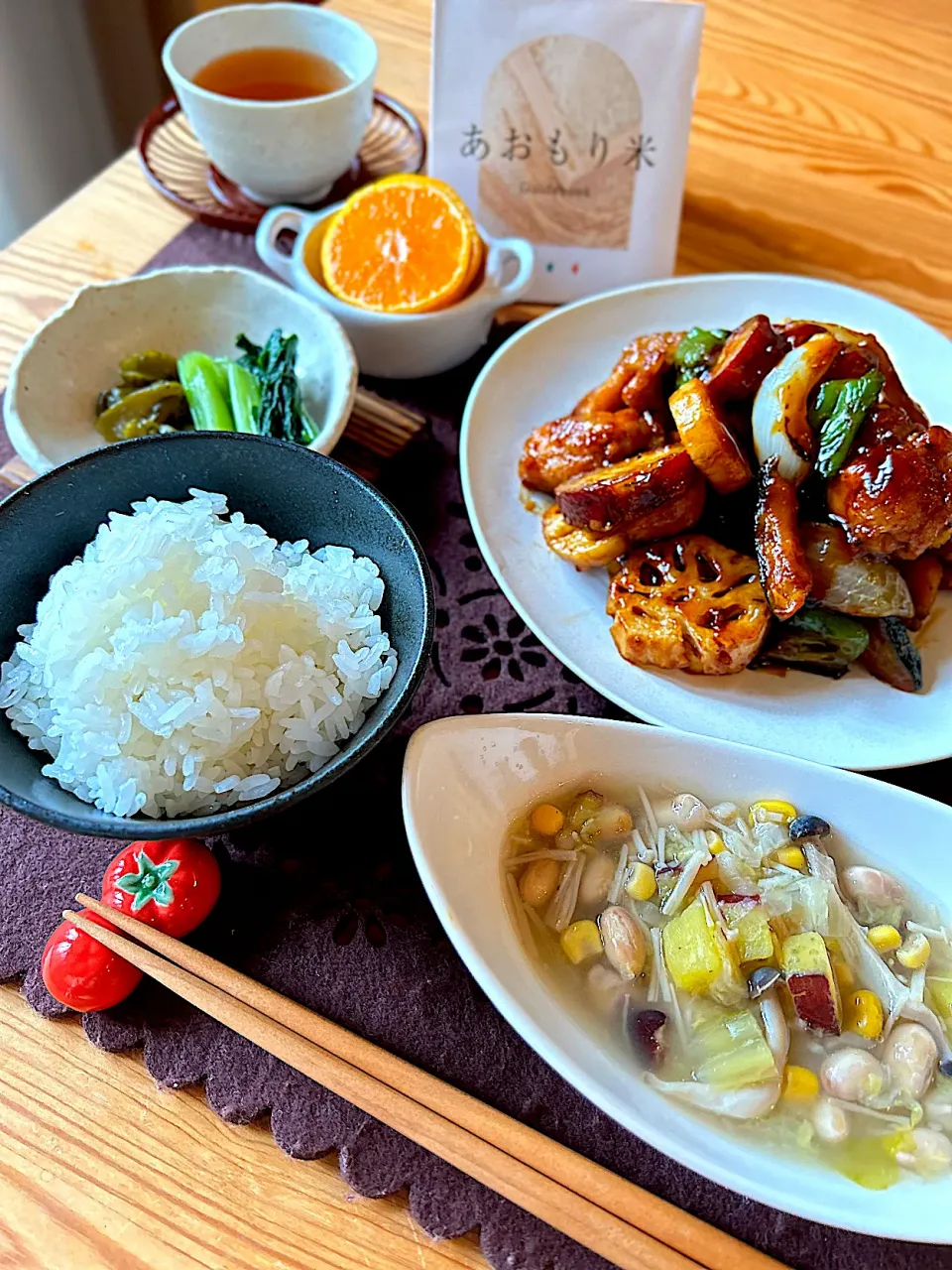 鶏肉と根菜の黒酢あん|リンリンさん