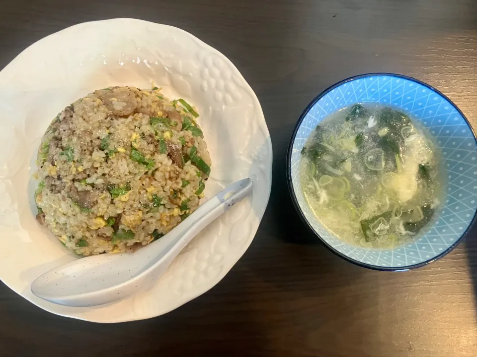 王将っぽいスープ付き炒飯|tatsuponさん