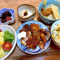 Snapdishの料理写真:唐揚げ晩御飯☺️|かおちゃんさん