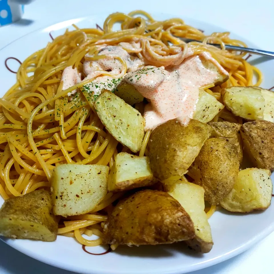ポテトと明太ソースの和風パスタ|みさきさん