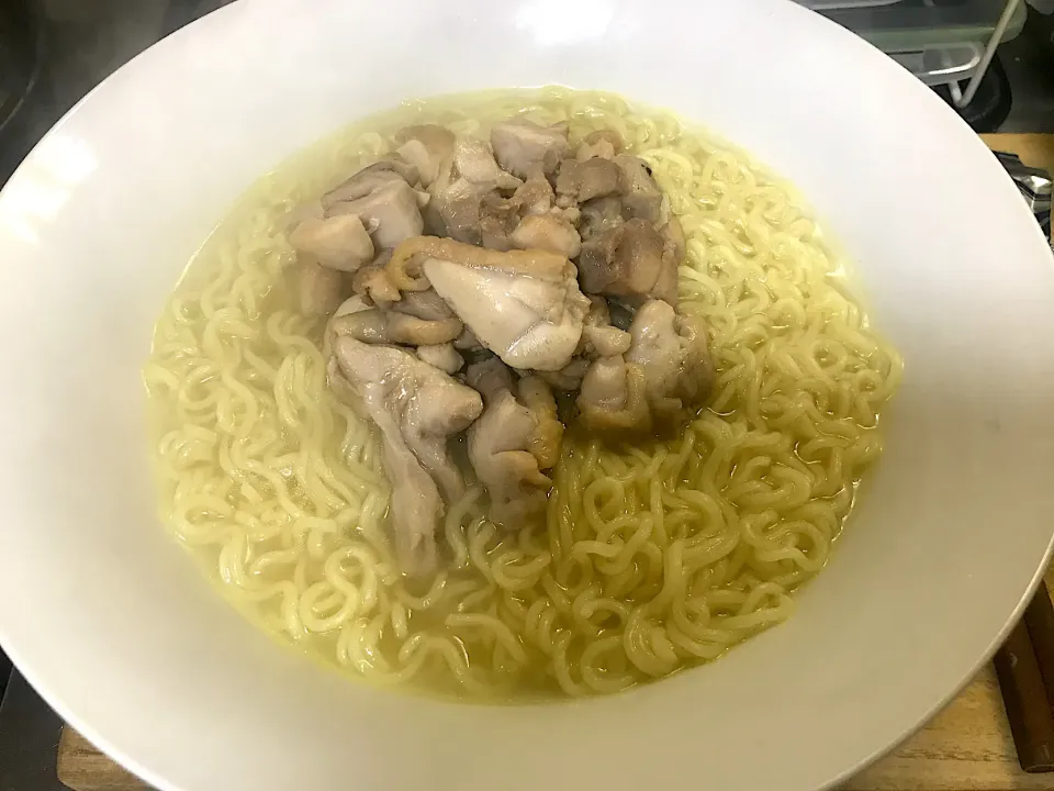 簡単即席肉ラーメン塩味|ぽてさん