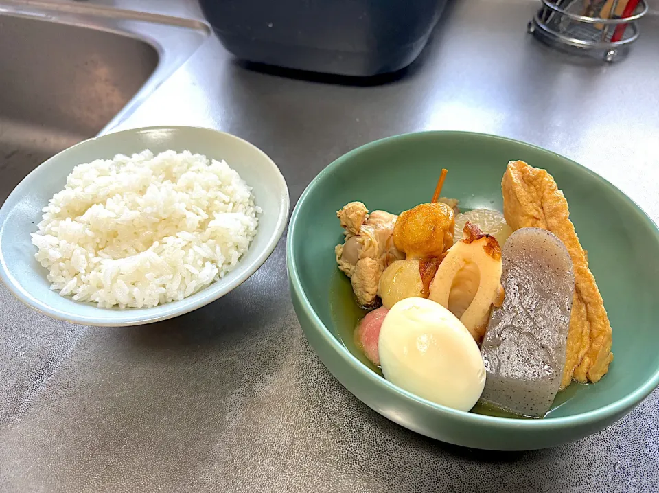 朝ごはん　おでんと白ごはん|なかちゃんたまごさん