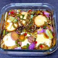 Snapdishの料理写真:Soft Boiled egg Korea sauce|yeni kartikasariさん