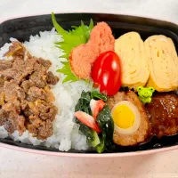 Snapdishの料理写真:うずらのミートボール弁当|あめふくらさん