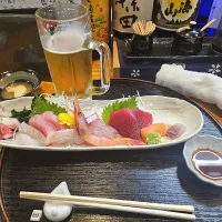 Snapdishの料理写真:刺身盛り合わせ|野津政人さん