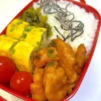 鶏チリソース弁当🍱|mirrorさん