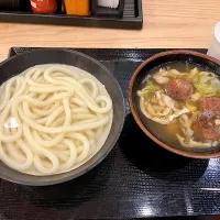 Snapdishの料理写真:江戸前！塩ちゃんこつけ汁うどん|しのぶさん