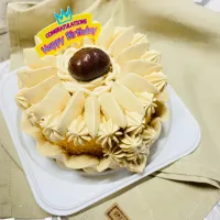 お誕生日モンブランシフォンケーキ|マダァムMikikoさん