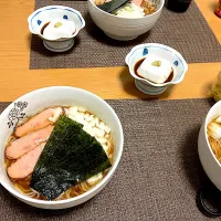 Snapdishの料理写真:おうちラーメンと胡麻豆腐|侑子さん