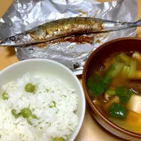 単身赴任中です男飯(秋刀魚)|おおもりの星さん