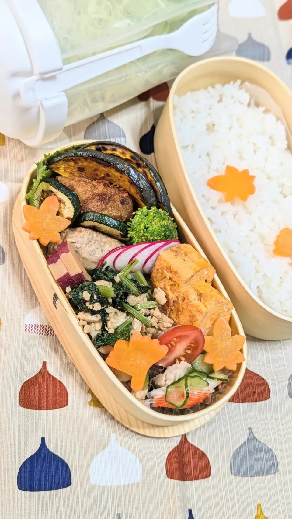 本日のお弁当〜コロッケとハンバーグのお弁当|f.1125beさん