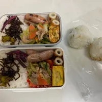 Snapdishの料理写真:娘と妻と僕のお弁当|もとくんさん