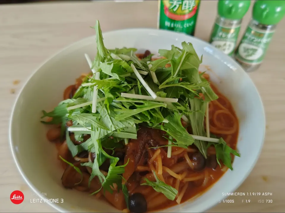 2024/11/12の食事メニュー比内地鶏出汁でトマトソースのパスタ|Tarou  Masayukiさん