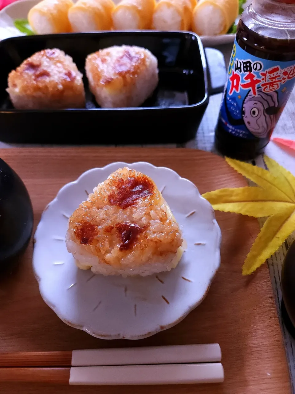 Snapdishの料理写真:チーズおかか焼きおにぎり|sugar beansさん