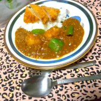 Snapdishの料理写真:お昼。自家製カツカレー。|risaさん