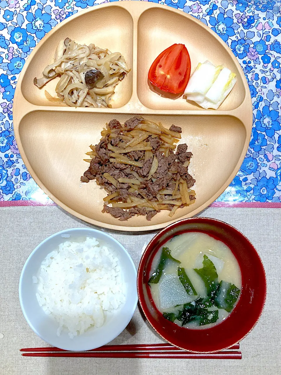 牛肉ポテトとマヨポン玉ねぎエリンギ|おしゃべり献立さん