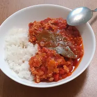 Snapdishの料理写真:ご飯🍚のミートソースかけ|ナナさん