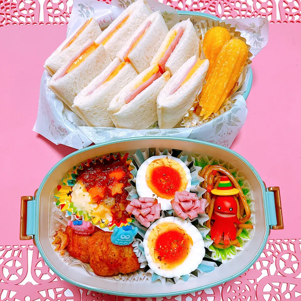 ハムチーズサンドお弁当🍱|miyurumoさん