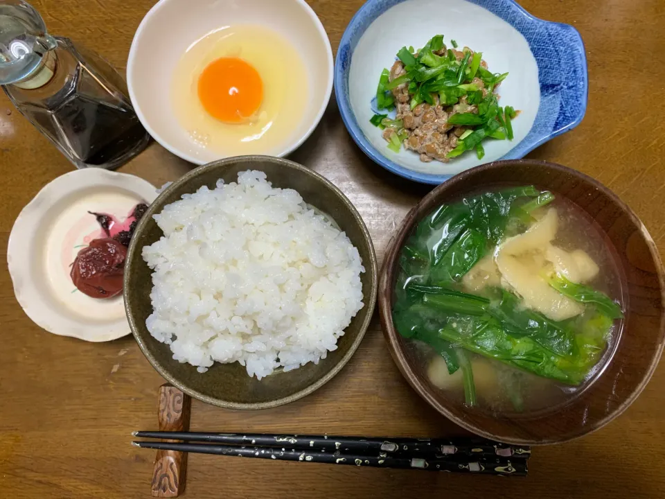 昼食　ほうれん草味噌汁|ATさん