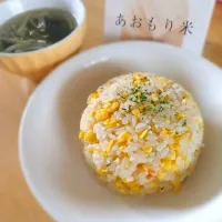 玉子チャーハンと中華スープ|万葉さん