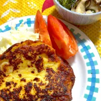 ポテトとチーズのお焼き　椎茸とほうれん草の煮浸し|4jinoanataさん