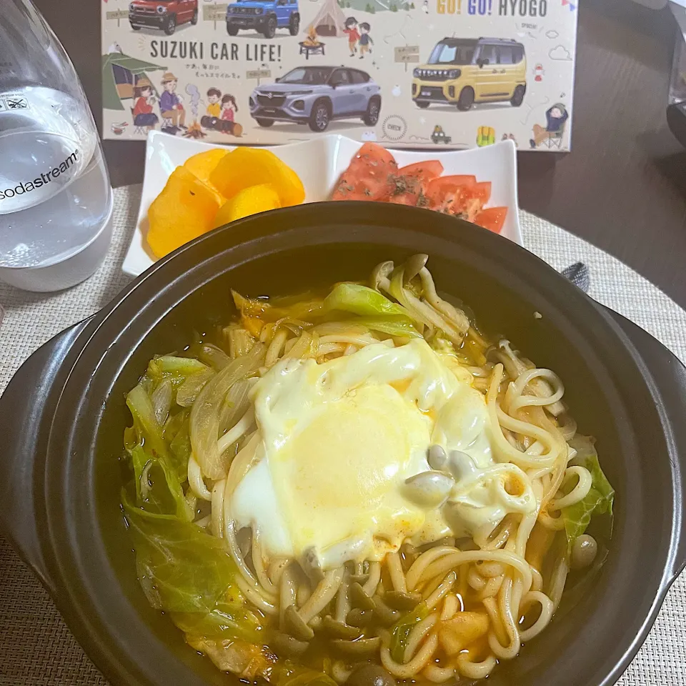 11/13晩ご飯：キムチ煮込みうどん|ななみんさん