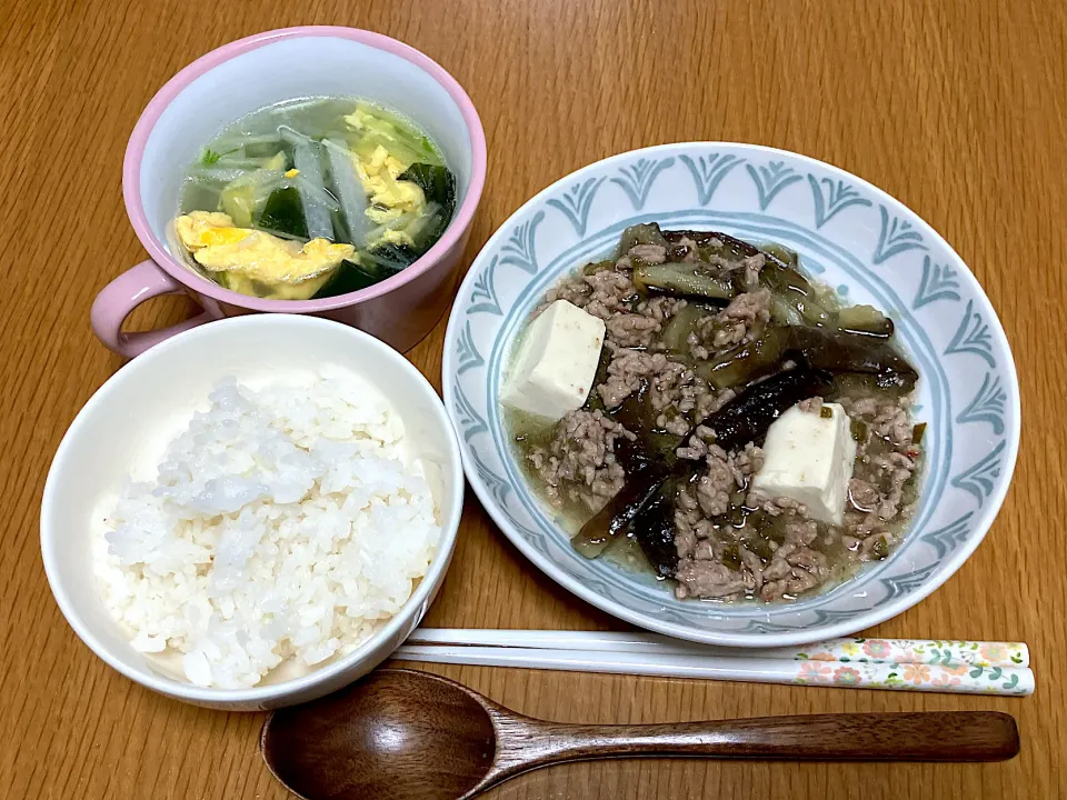 ＊辛くない麻婆茄子豆腐の夕飯＊|＊抹茶＊さん