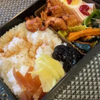 おっさん弁当🍱　ほうれん草　🎃　ハムチー　板東英二　ムネ唐🐔|ひげおやじさん