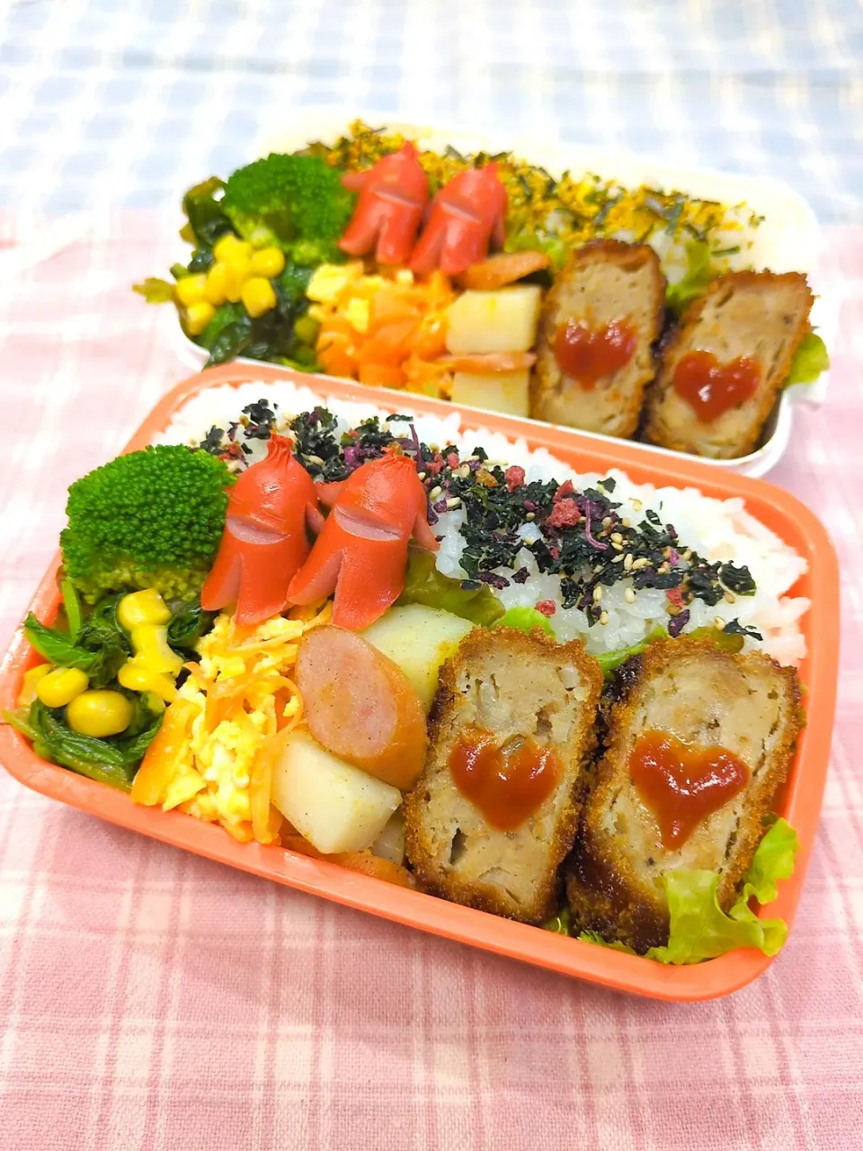 メンチカツ弁当♥|みちゅあしさん