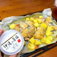 Snapdishの料理写真:石窯オーブンでチキンソテー|chieko ♪さん