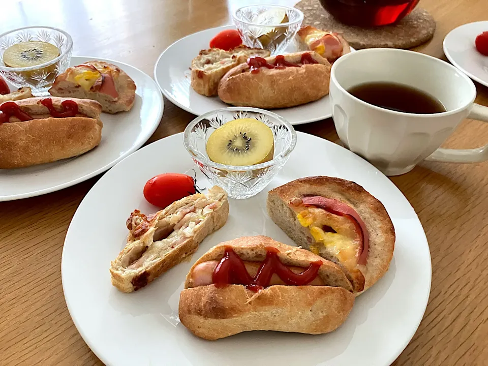 ＊手作りパン達で朝ごパン🥖💕＊|＊抹茶＊さん