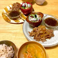 Snapdishの料理写真:リクエストの生姜焼き🩷|さくたえさん