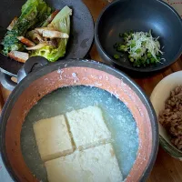 みぞれ豆腐　梅昆布玉　ロメインレタス焼きサラダ|チイホ✨さん