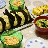 和風チュモッパ？混ぜご飯のおにぎり🍙|うにんぱすさん