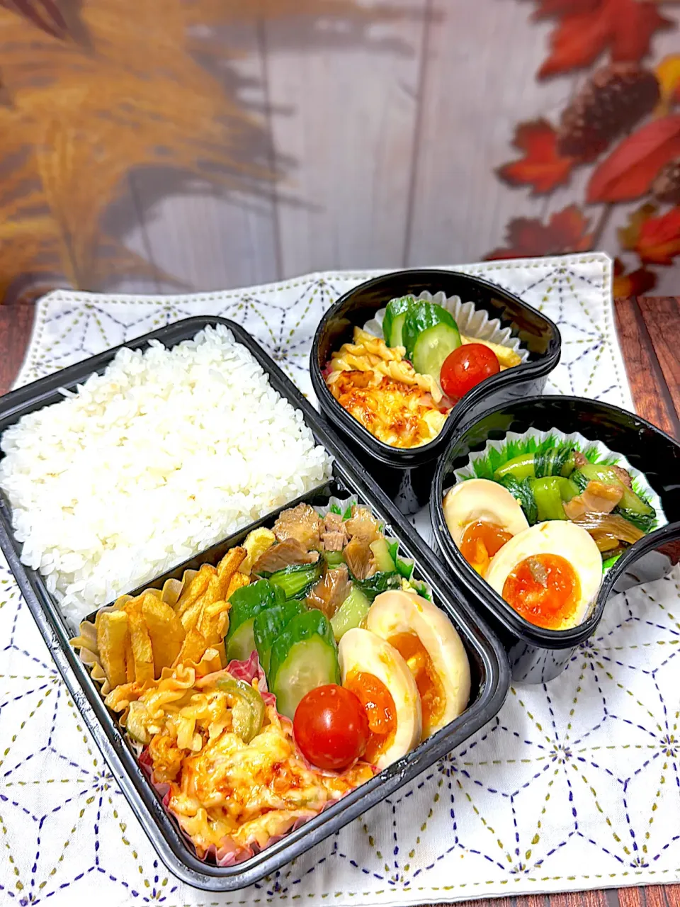 マカロニグラタン＆チャーシュー弁当|アッキーさん