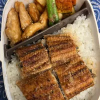 うなぎの蒲焼き、甘辛チキン、かぼちゃとはんぺんのバター醤油|ちあぽんさん