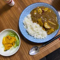 夜　さつま芋と牛蒡カレー|みちくんさん