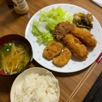 夜　残ってた食材揚げてみた。| みちくんさん