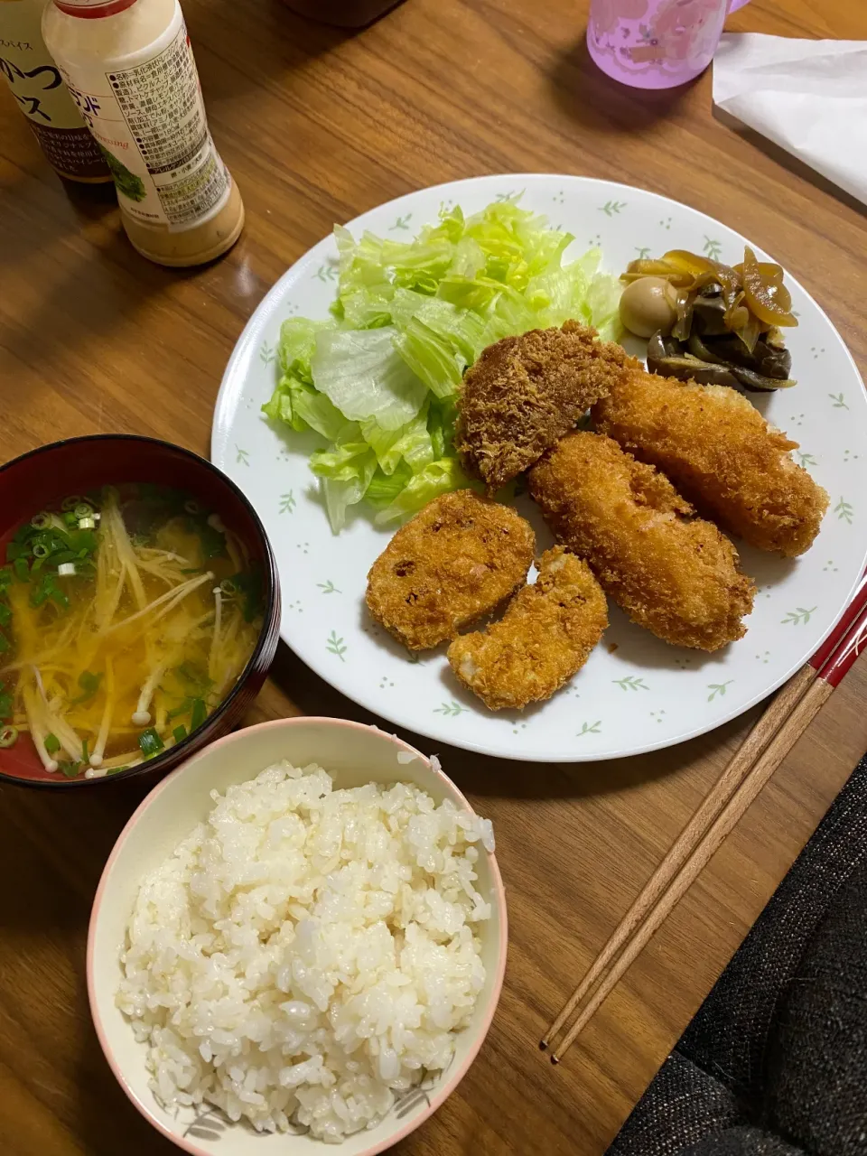 夜　残ってた食材揚げてみた。|みちくんさん