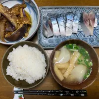 夕食　しめ鯖|ATさん