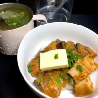 20:41 麻婆厚揚丼とお味噌汁|へれ子さん