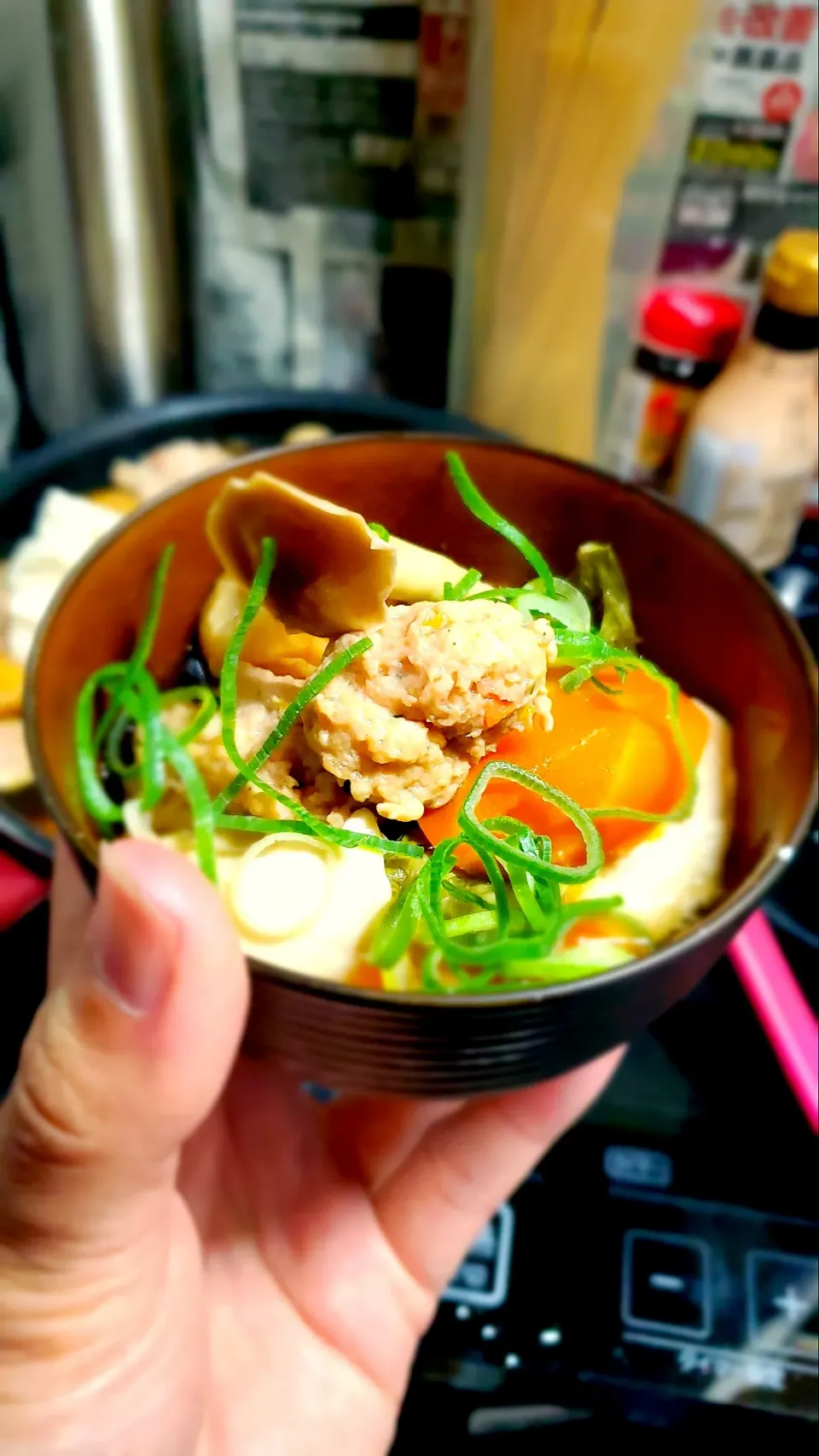 柚子追加した鶏つくね鍋風🎶|masaki .fさん