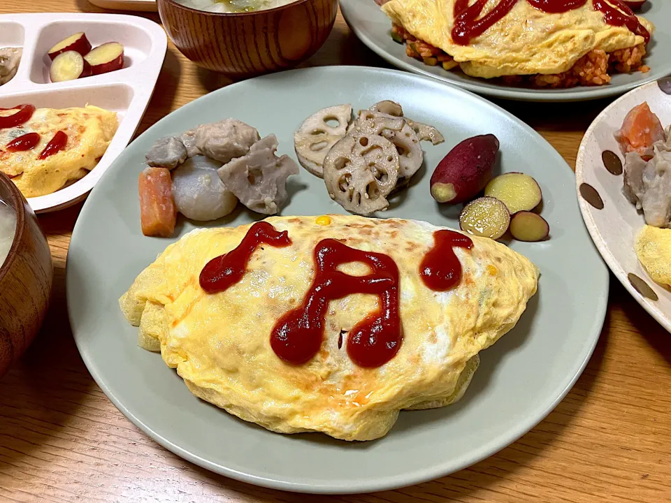 ＊オムライスな夕飯＊|＊抹茶＊さん