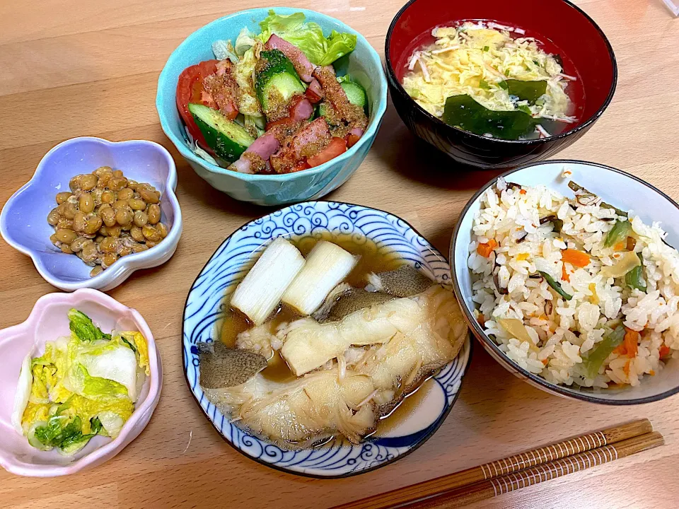 青天の霹靂で山菜ごはん🍚|かおちゃんさん