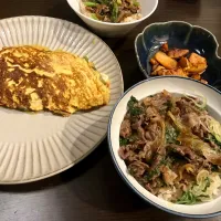 ⚫︎すき焼き丼
⚫︎万願寺とうがらしと豆腐の和風オムレツ(包み失敗)
⚫︎ピーナッツかぼちゃコマ油炒め|tatsuponさん