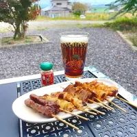 金麦アンバーエール・焼き鳥竜鳳|たつやん。さん