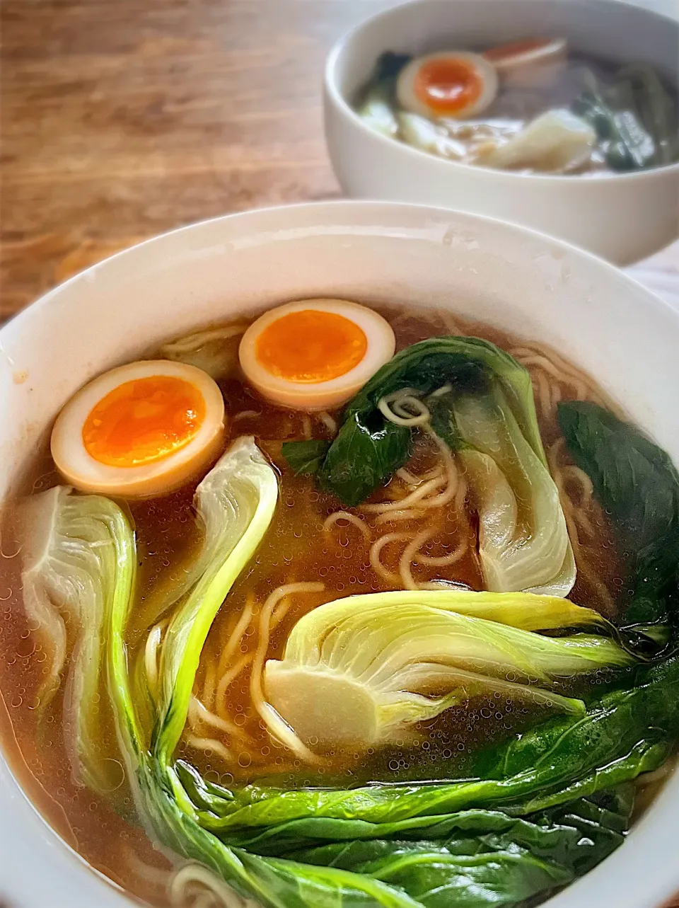 休日のお昼　青梗菜ラーメン|akiさん